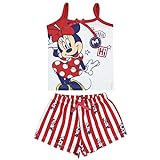 Cerdá Pijama de Minnie Mouse-Camiseta + Pantalon de Algodón Juego, Rojo, 12 Meses...